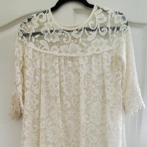 Beautiful white lace with lining summer dress!